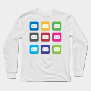 colorful mail shape Long Sleeve T-Shirt